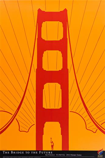VARIOUS ARTISTS.  THE BRIDGE TO THE FUTURE / [SAN FRANCISCO OLYMPIC GAMES.] Group of 13 posters. 2012. Sizes vary, each approximately 3